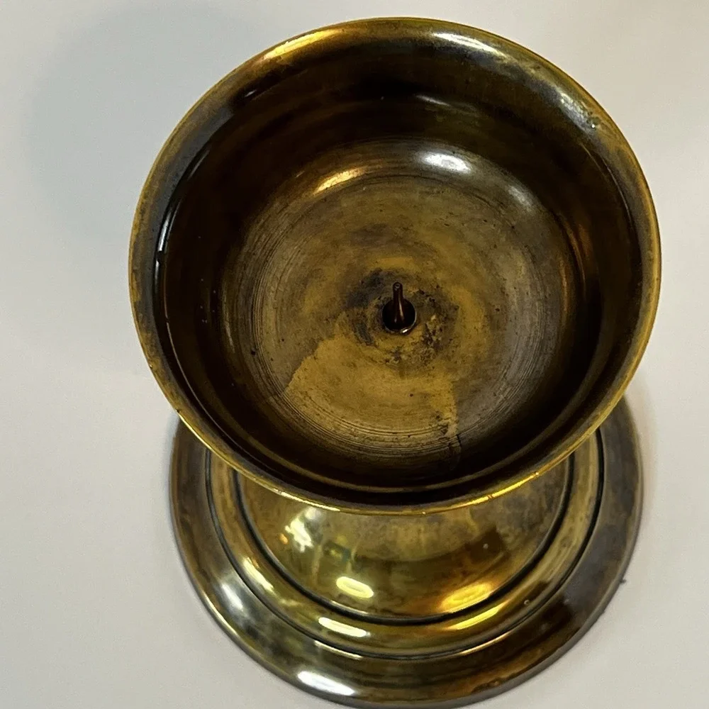 Vintage Gatco solid brass candle holder single w/ spike‎